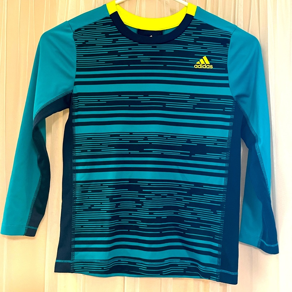 Teal/ Navy Adidas Long Sleeve Shirt Size 7